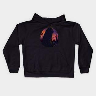 Silhouette cat Kids Hoodie